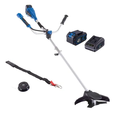 Produktbild von Scheppach Akku Freischneider Rasentrimmer BC-BCH330 - 20V | 330mm Breite Rasentrimmer | 255mm Breite Motorsense | inkl. 4Ah Akku + 2,4A Ladegerät