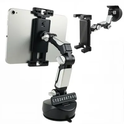 Produktbild von Tablet Halterung Auto & LKW, 360° Kfz iPad Halterung Frontscheibe & Armaturenbrett, Starker Saugnapf für 4,7-12,9 Zoll iPad Pro, Handy, Tab