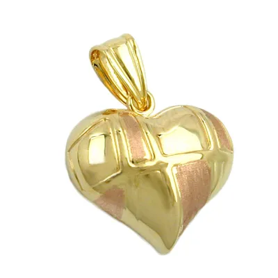 Produktbild von Anhänger 15x16mm Herz bicolor mit Rotgold 9Kt GOLD gold 15x16mm