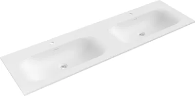 Produktbild von Mexen Vela Doppelwaschbecken zur Unterbauinstallation 161 x 46,5 cm, mattweiß - 25231601D