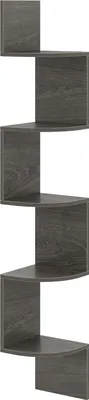 Produktbild von Schwebendes Eckregal, 5-stufige Wandablage, Grau