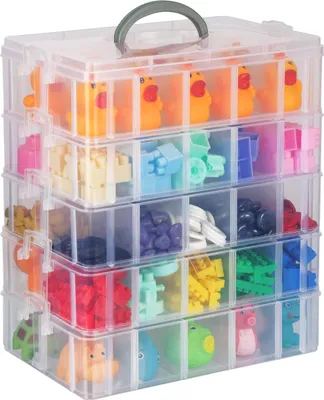 Obrázok produktu pre BELLE VOUS Triediaci box na drobné diely s 50 priehradkami - Skladovací box s priehradkami - Skladovací box na drobné diely - Triediaci systém triediacich boxov