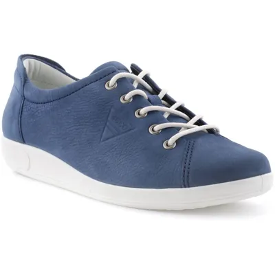 Zdjęcie produktu dla Ecco SOFT 2.0 buty damskie - wygodne sznurowane buty sportowe niebieskie rekreacyjne NOWOŚĆ
