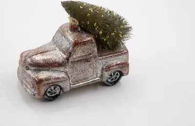 Produktbild von Weihnachtsschmuck Christbaumschmuck Hänger Retro Truck Tannenbaum Auto Car