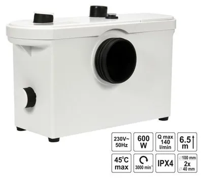 Zdjęcie produktu dla Pompa do WC WAVE 600W z młynkiem