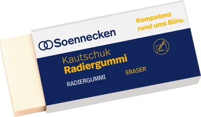 Produktbild von Soennecken Radierer 0339 Kautschuk weiß