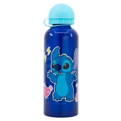 Zdjęcie produktu dla Disney Stitch Palms – Bidon aluminiowy z ustnikiem (530 ml, szczelna zakrętka, licencjonowany)