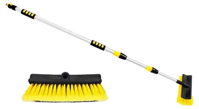 Produktbild von Teleskop-Autowaschbürste mit Wasserdurchlauf, 130-300 cm Stiellänge, lackschonend