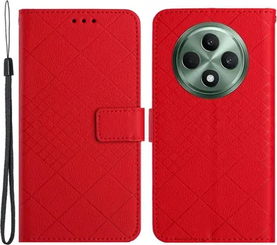 Produktbild von OPPO Reno12 F 5G Hülle - Coverup Rhombus Klapphülle - Rot