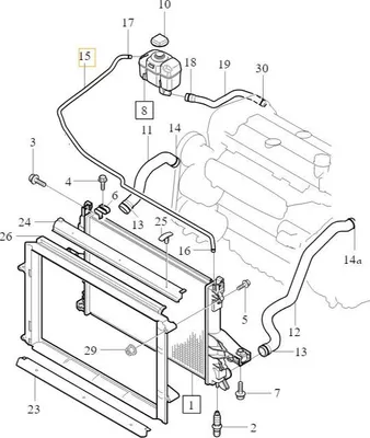 Zdjęcie produktu dla VOLVO S60 V70 S80 Wąż zbiornika wyrównawczego OE 981376