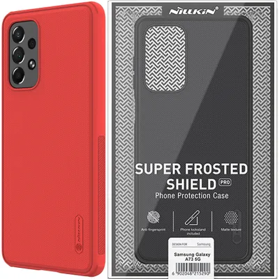 Zdjęcie produktu dla Nillkin Super Frosted Shield Pro Wytrzymałe Etui Pokrowiec Samsung Galaxy A73 Czerwony