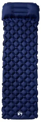 Obrázok produktu pre vidaXL Nafukovacia podložka na spanie s vankúšom Navy blue