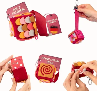 Productafbeelding van Jolly designs calmi cube ruali antistress dobbelsteen - Stil sensorisch speelgoed ter bevordering