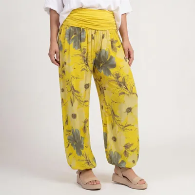 Produktbild von Sommerhose Damen Haremshose elastischer Bund leichte Hippie Pumphose Gr. 36-48