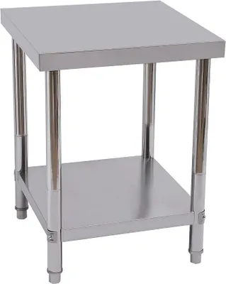 Produktbild von Edelstahl Arbeitstisch, Kitchen Table Kitchen Table Stainless Steel Work Table Upstand Kitchen für Küchen Hotels Bäckereien Wäschereien Restaurants 60 * 60 * 80cm