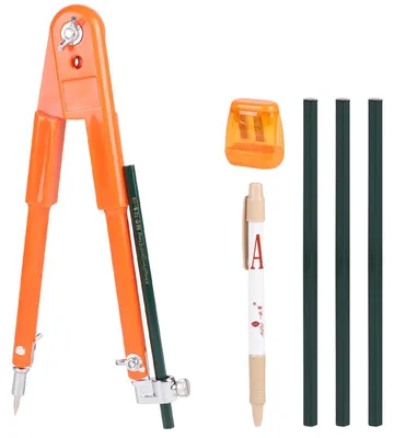 Image de Grand compas professionnel avec crayon, 25 cm, pour travaux sur bois
