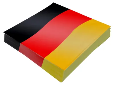 Zdjęcie produktu dla 20 serwetek Niemcy czarno-czerwono-złote, 3-warstwowe, 33 x 33 cm, serwetki papierowe