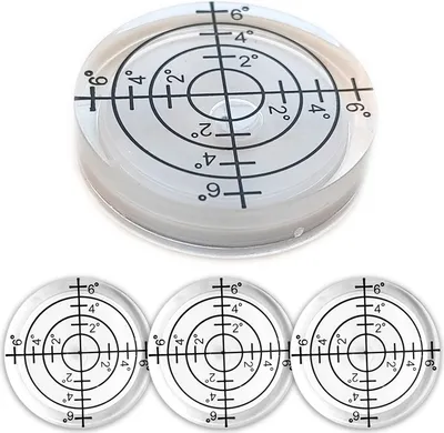 Produktbild von 3x Wasserwaage 32 x 7 mm Weiß Libellen Dosenlibellen runde Präzisions Mini Waage