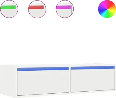 Obrázok produktu pre vidaXL TV skrinka s LED svetlami biela 100x35,5x25 cm