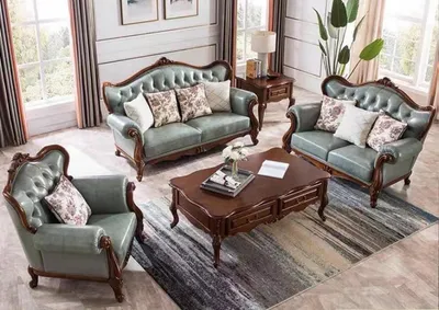 Produktbild von Sofagarnitur 3+2+1 Sitz Chesterfield Möbel Wohnzimmer Textil Sofa Couch
