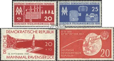 Produktbild von Briefmarken DDR 1959 Mi 678-679,720,721 (kompl.Ausg.) gestempelt Leipziger Frühjahrsmesse