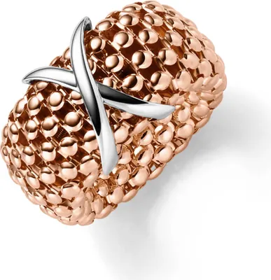 Himbeer-Ring-aus-585-Gold-weiß-rot-elastisch-Breite-14mm