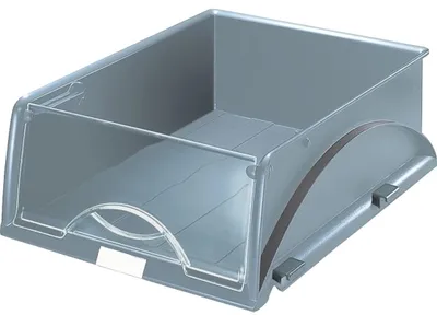 Image de Corbeille à courrier Sorty A4 grise Paquet de 4 pièces