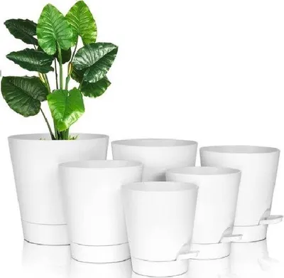 Produktbild von Famanu Pflanzenpotset - Selbstbewässerungssystem mit Drainage - 6 Stück