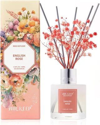 Image de Bâtonnets parfumés Rose - Diffuseur de parfum avec 8 bâtonnets - Parfum d'ambiance - Pour salle de bain - Aromathérapie