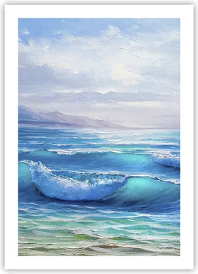 Produktbild von Poster - Poster ohne Rahmen - Meer Welle Möwe - 50x70 cm - Wand Bild - Wanddeko - Wandbilder - Kunstposter - Wandposter - Bilder - Kunstdruck - Wanddekoration - Wandbild - P2XPA50x70-4033