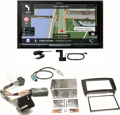 Produktbild von Pioneer AVIC-Z930DAB Navigation USB CD Einbauset für Mercedes CLK W209 Facelift