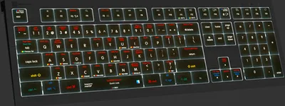 Image de Logickeyboard LKB-OSX-A2M-UK Clavier USB QWERTY Anglais Noir (LKB-OSX-A2M-UK)