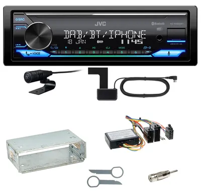 Produktbild von JVC KD-X482DBT Bluetooth Digitalradio Einbauset für Mercedes W210 ab 08/99