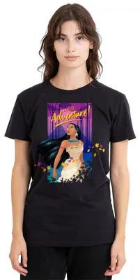 Produktbild von Disney Pocahontas Land of Adventure Damen T-Shirt, Schwarz, L