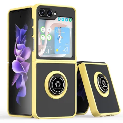 Obrázek produktu pro Ochranné pouzdro pro Samsung Galaxy Z Flip7 FE / Flip6 5G v provedení Shadow Design z TPU + PC, žluté