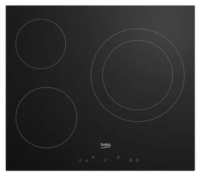 Produktbild von Beko HIC63401T, Eingebaut, elektrisch, Glaskeramik, Sensor, Vorderseite, 7500W