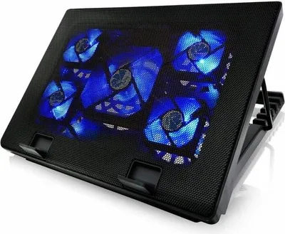 Produktbild von Laptop-Kühler – Laptopkühlung – Ergonomisch – Leise – 5 Lüfter – Verstellbar – Schwarz