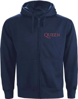 Produktbild von Queen - "Classic" Hoodie mit durchgehendem Reißverschluss für Herren/Damen Uni RO817 (XL) (Marineblau)