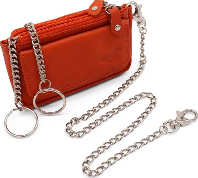 Produktbild von Safekeepers Schlüsseletui mit RFID Schütz - Schlüsselmappe - Schlüsseltasche - schlüsselmäppchen - Schlüsseletui Leder- Herren- Damen leder – Orange