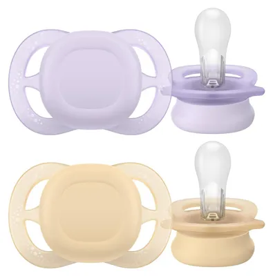 Zdjęcie produktu dla Philips AVENT Pacifier SCF075/11 ultra start, Klasyczny smoczek dziecięcy, Ortodontyczne, Silikon, Chłopak, dziewczyna