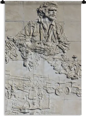 Produktbild von MuchoWow® Wandteppich Wandbehang Che Guevara-Gedenkstein 60x90 cm Tapisserie Dekoration Wandtuch - Foto-Teppich - Abwaschbar
