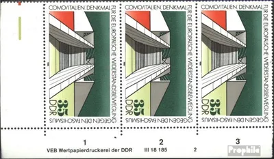 Produktbild von Briefmarken DDR 1988 Mi 3196DV mit Druckvermerk (kompl.Ausg.) postfrisch Mahnmale