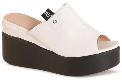 Produktbild von topschuhe24 3226 Damen Keilabsatz Sandaletten XXL Plateau Sandalen, Farbe:Weiß, Größe:41 EU