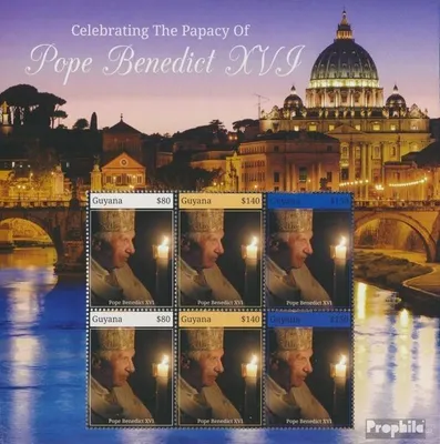 Produktbild von Briefmarken Guyana 2015 Mi 9122-9124 Kleinbogen (kompl.Ausg.) postfrisch Papst Benedikt XVI.