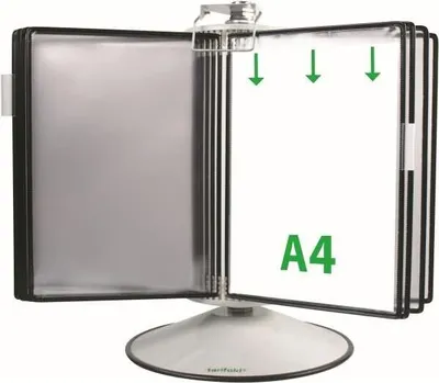 Produktbild von tarifold Sichttafelsystem 444507 DIN A4 schwarz mit 50 St. Sichttafeln, 1 St.