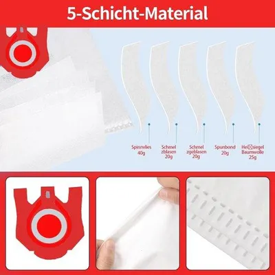 Immagine prodotto di Miele FJM S2 S3 S4 S5 S6 S7 Compact C1 C2 Complete C1 - Accessori per aspirapolvere, 15 sacchetti per aspirapolvere e 4 filtri HEPA.