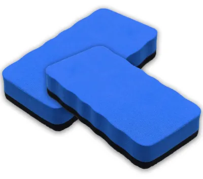 Imagen del producto de Omgoods - Juego de 2 esponjas magnéticas para pizarra, ideales para limpieza en escuelas y oficinas