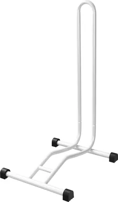 Produktbild von WELLGRO Fahrradständer - Stahl, sicherer Stand - Farbe schwarz, weiß oder silber wählbar, Farbe:Weiß