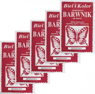 5 x 10g Batikfarbe Textilfarbe Stofffarbe färben bordeaux
