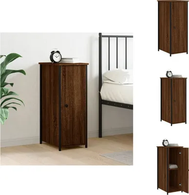 Immagine prodotto di vidaXL Comodino marrone effetto rovere 32x42x80 cm materiale legno - Comodini
